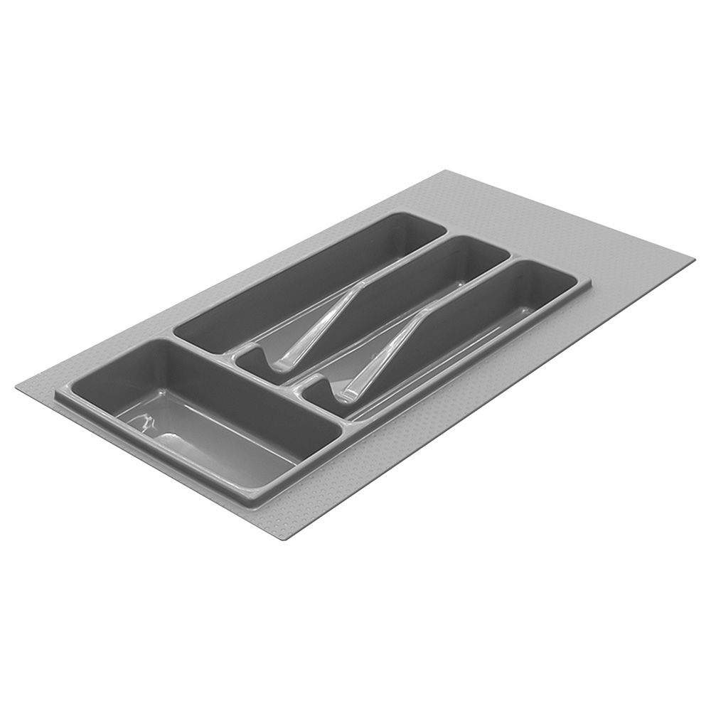Лоток д/столовых приборов 300-350мм серый пластик