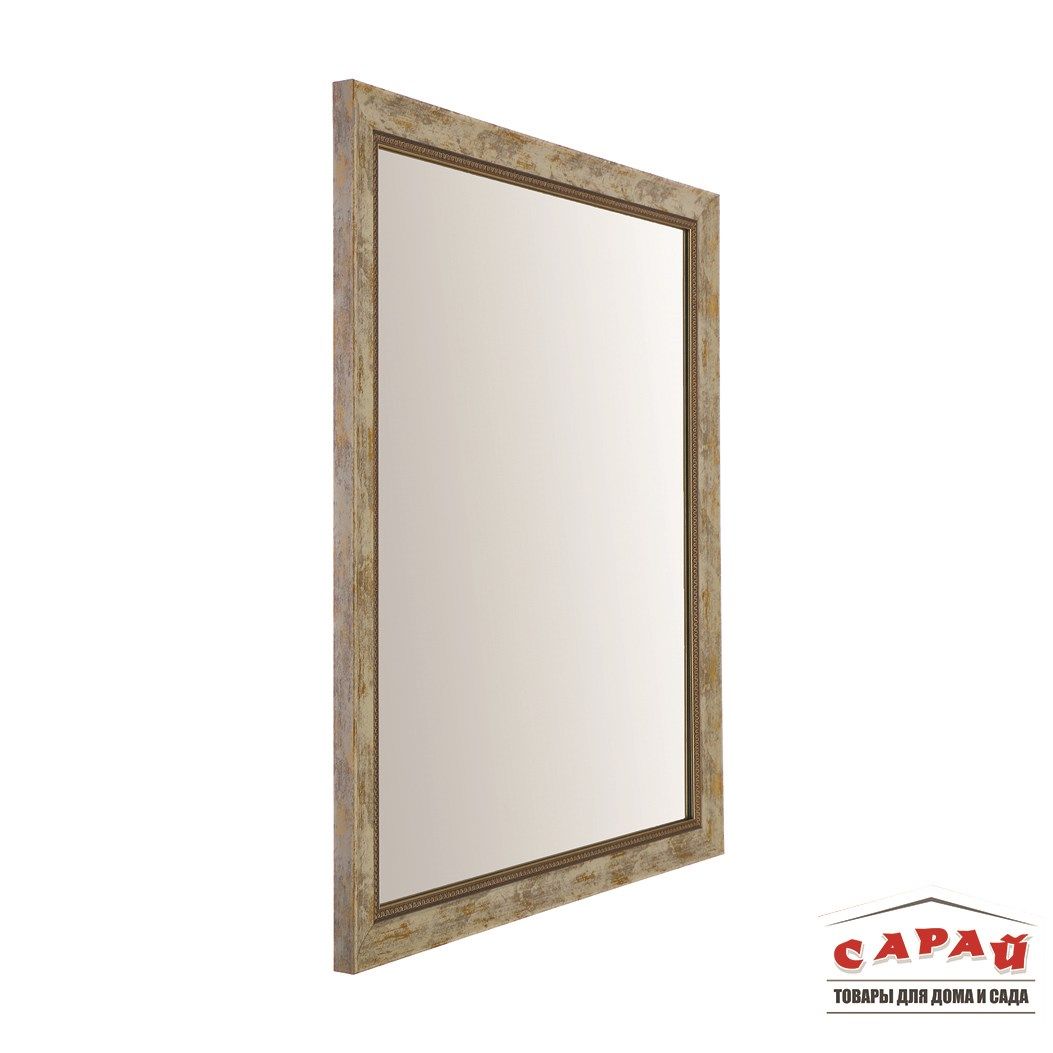 Зеркало Паула белое золото 600*740 мм