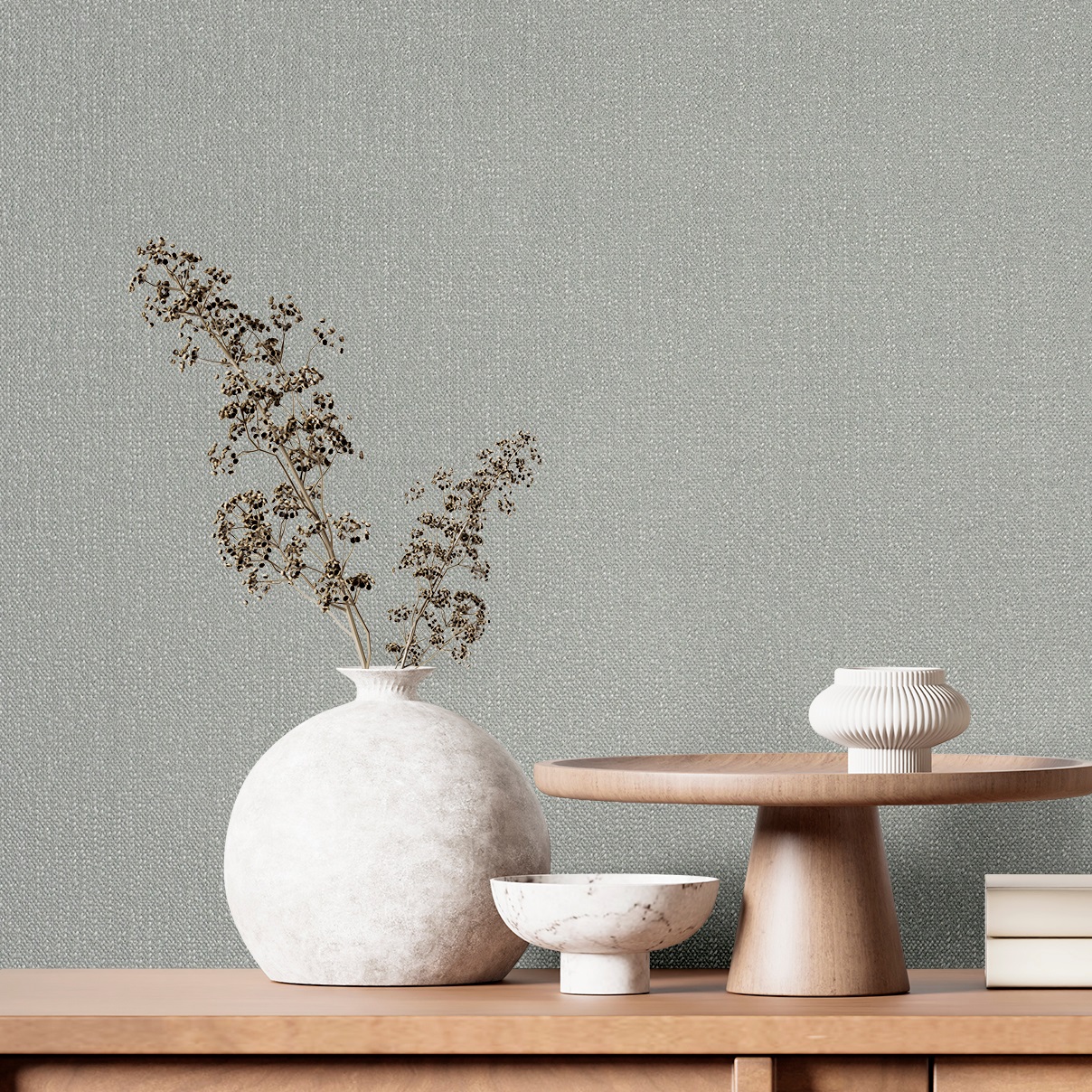 Обои Renowa Natali 589895 темные серые однотонные антивандальные 1,06х10,05 м