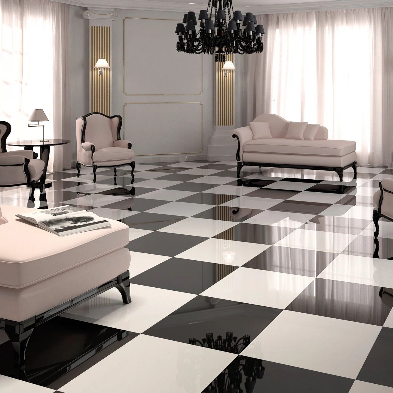 Керамогранит Realistik Superblack 60х60 см черный 1,44 м2