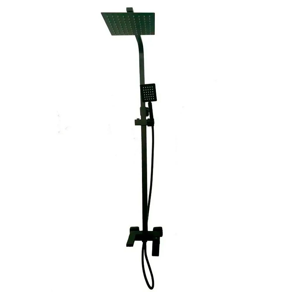 Душевая система Haiba HB24803-7 с верхним душем смесителем и ручной лейкой черный