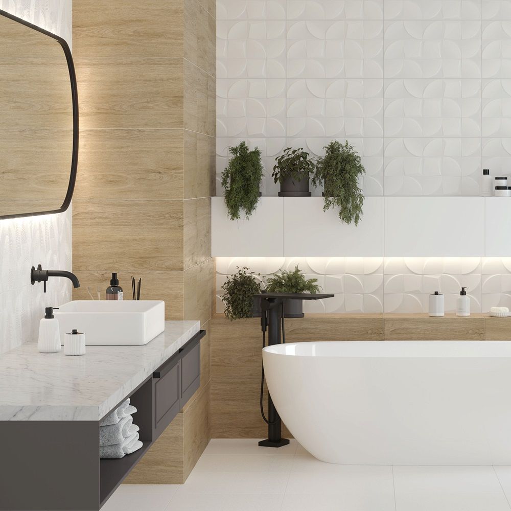 Плитка настенная Gracia Ceramica Nature beige wall 03 30х50 см бежевая 1,2 м2