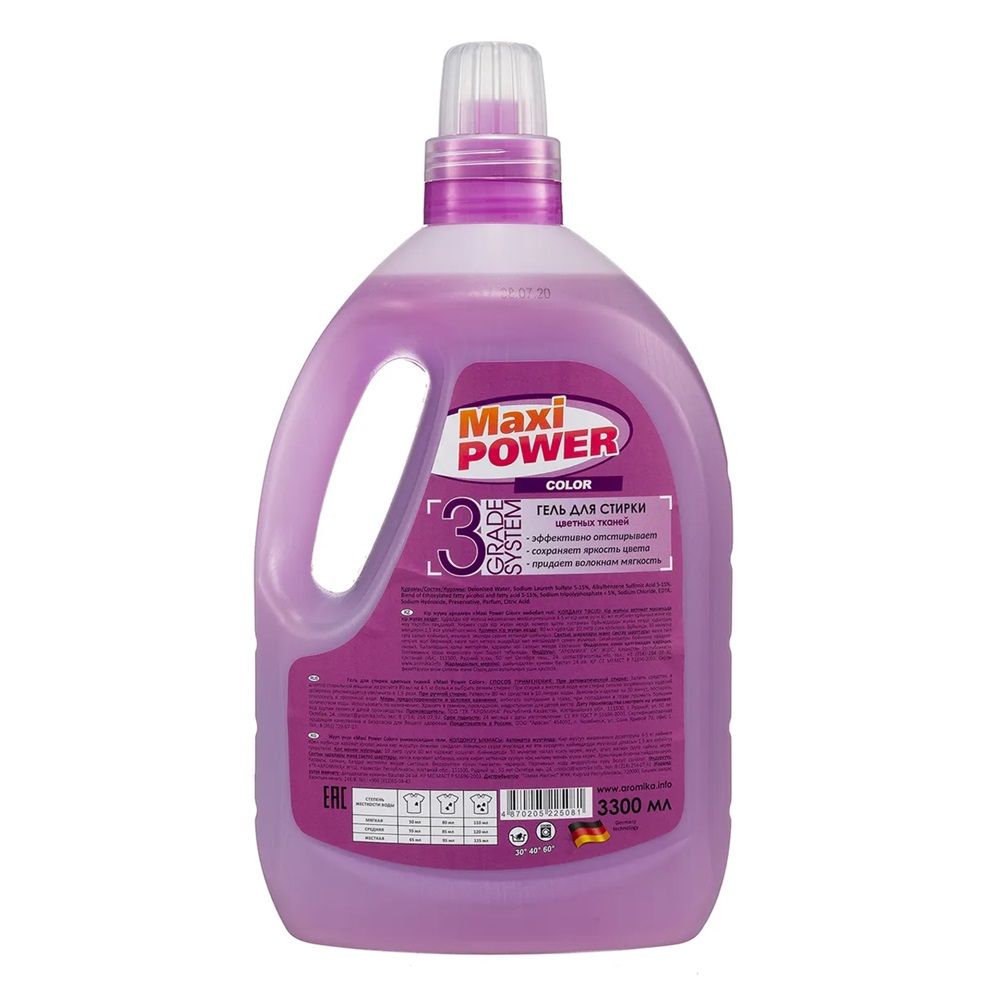 Гель для стирки Maxi Power color 3,3 л
