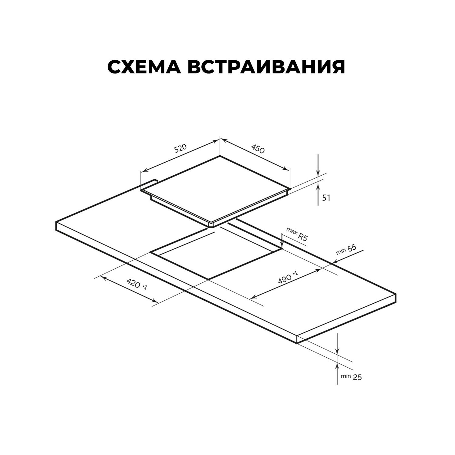 Панель варочная электрическая Lex EVH 430A BL 450х520 мм