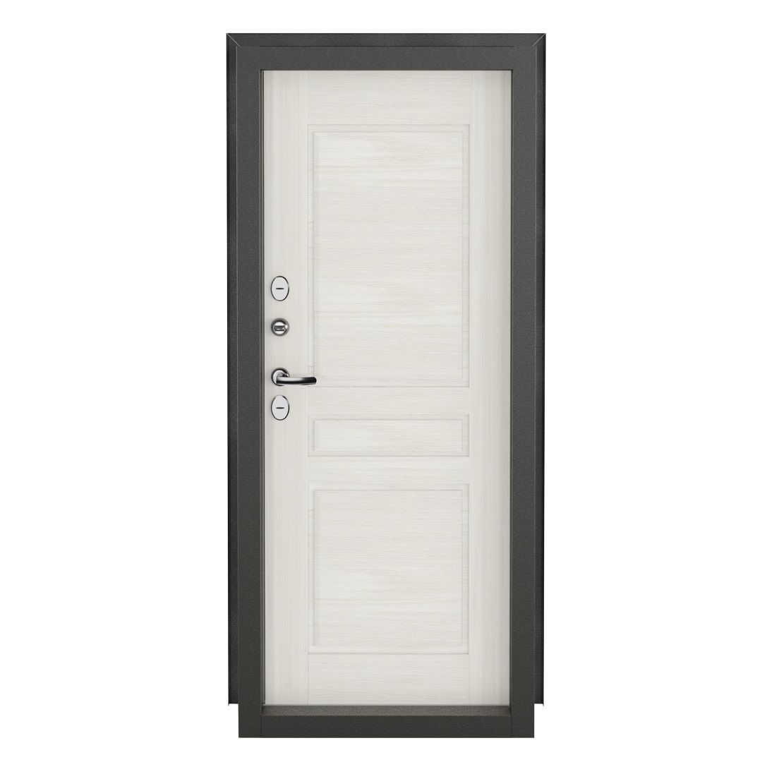 Дверь металл Норд 439 Рационалист графит Шале снежный 980х2050 мм R