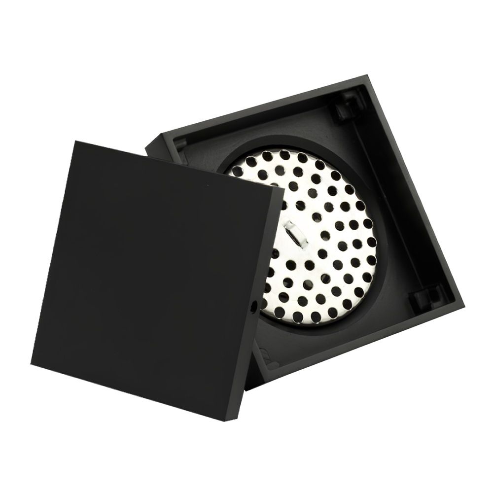 Трап вертик спуск 50 мм латунный графит крышка литая 100х100 мм