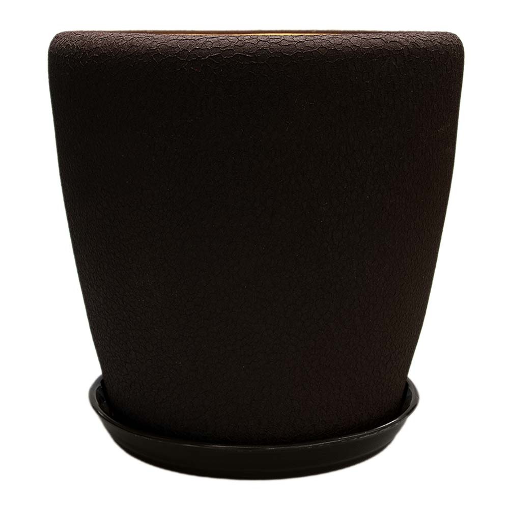 Горшок цветочный Грация шелк шоколад 4,5 л