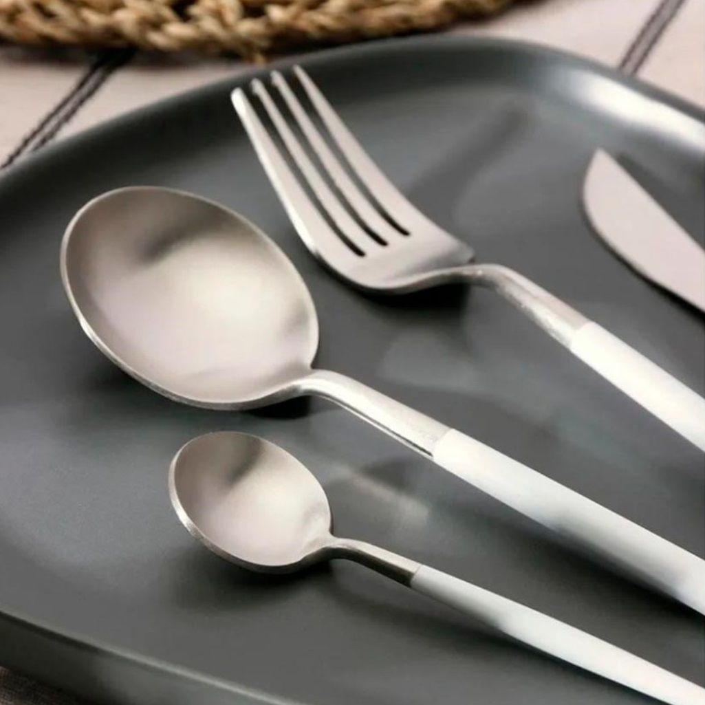 Набор приборов столовых Magistro Фолк серебряный 4 предмета