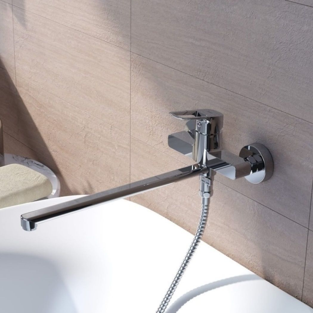 Смеситель для ванны Iddis Sign SIGSBL2i10WA однорычажный длинный излив