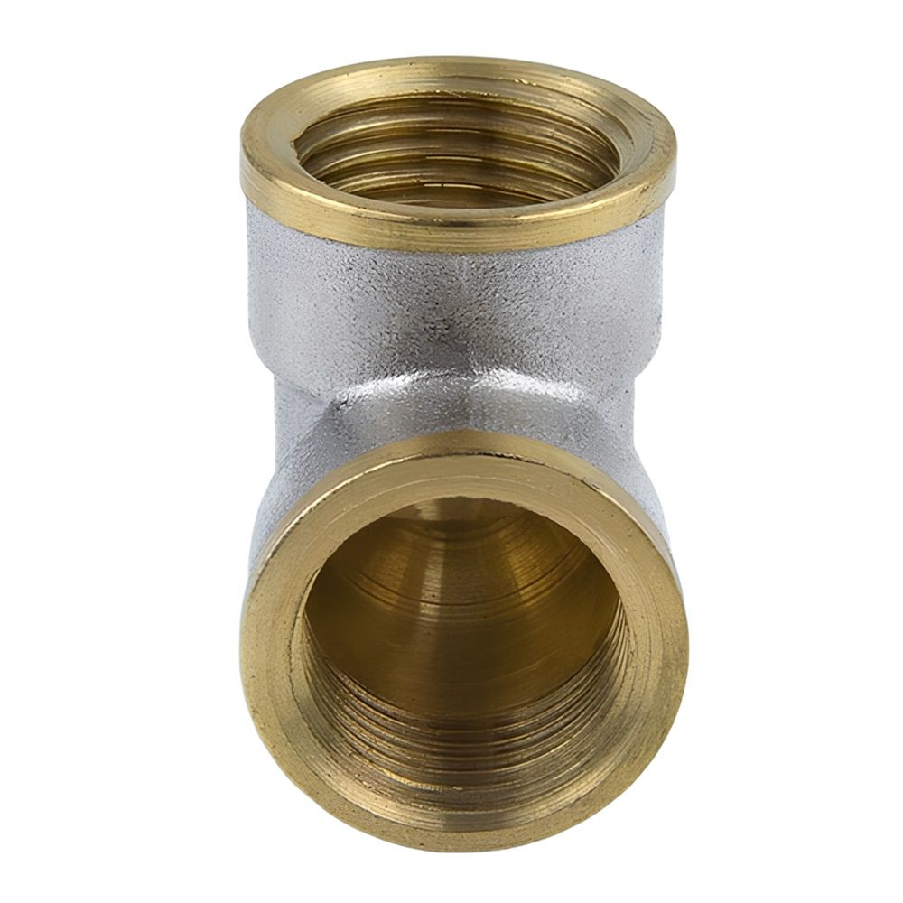 Угольник латунь никель 1/2" ВР/ВР 9001