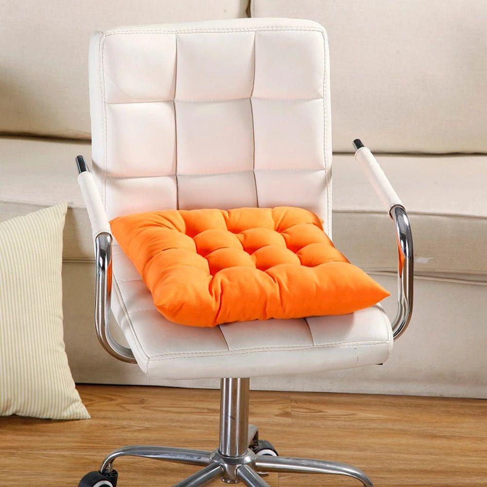 Подушка на стул 400х400х70 мм оранжевая