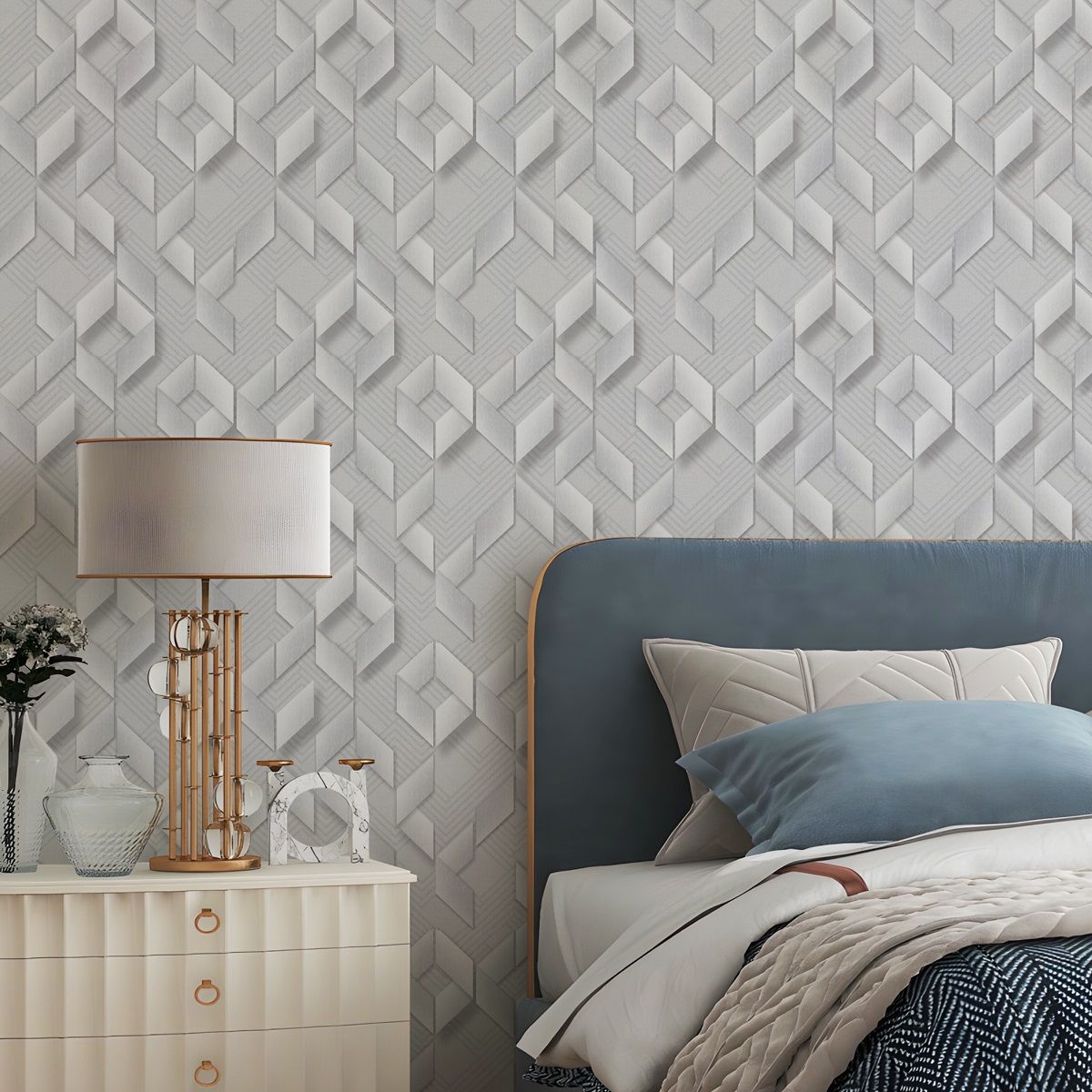 Обои Green Walls Newstyle С40 4150 00 серые геометрия 1,06х10,05 м