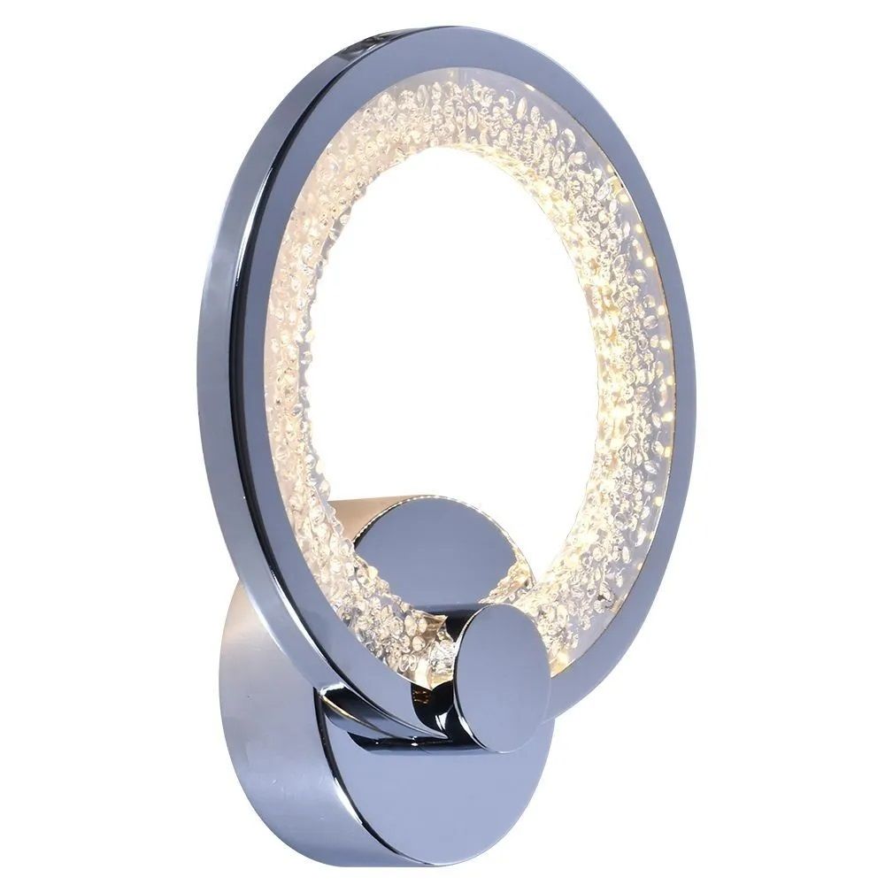 Светильник светодиодный настенный LI8878/1B CR 20Вт 4000-6500K d22,5 см хром