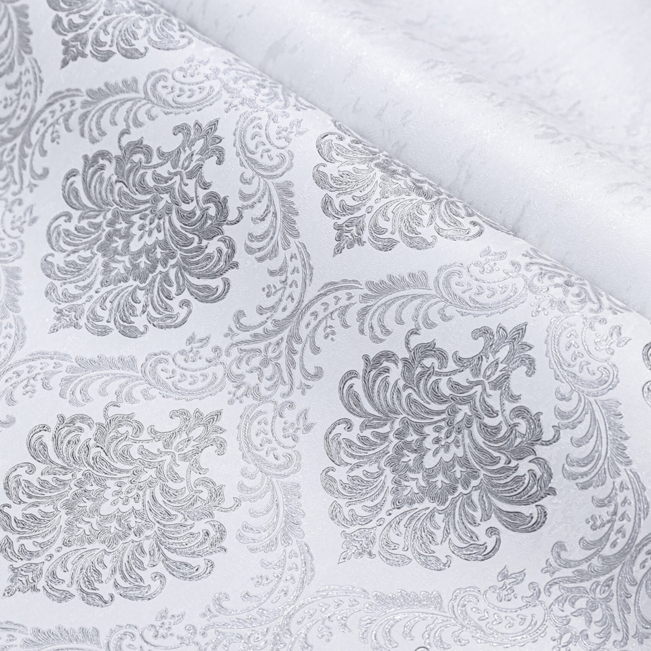 Обои Vilia wallpaper Элеганза 1901-21 белые вензеля 1,06х10 м