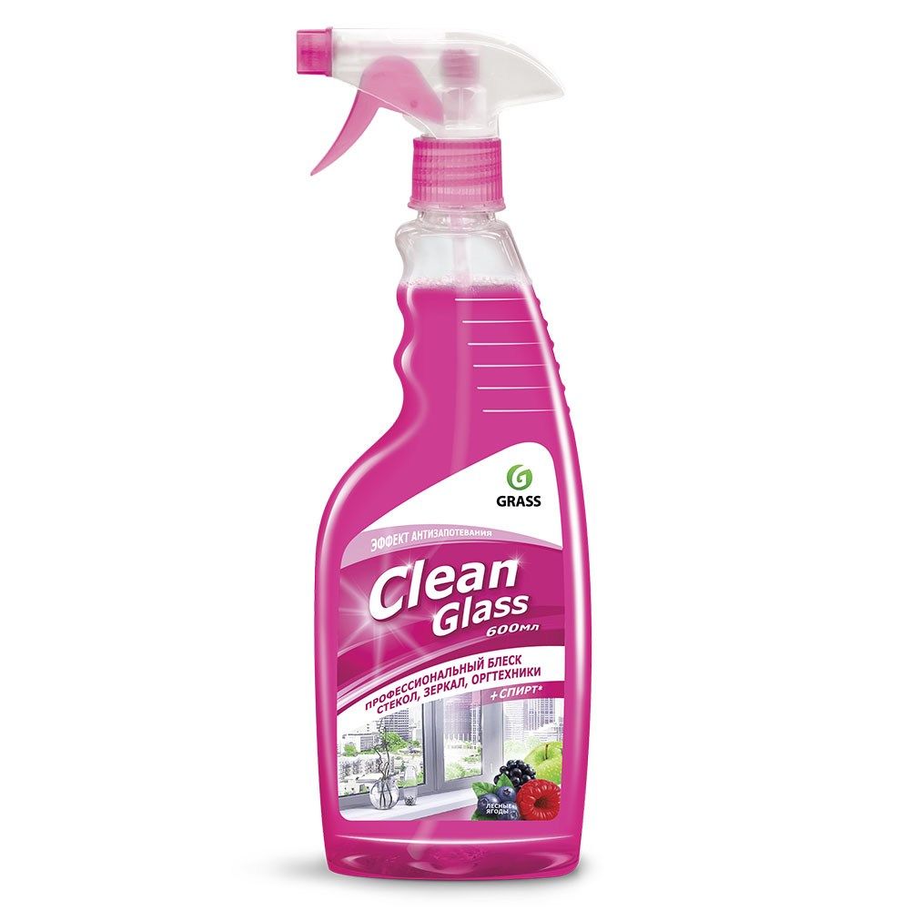 Средство для стекол и зеркал Clean Glass Лесные ягоды 600 мл с распылителем