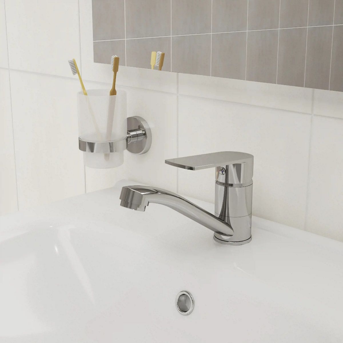 Смеситель для раковины Milardo Helic HELSBR0M01 однорычажный поворотный излив