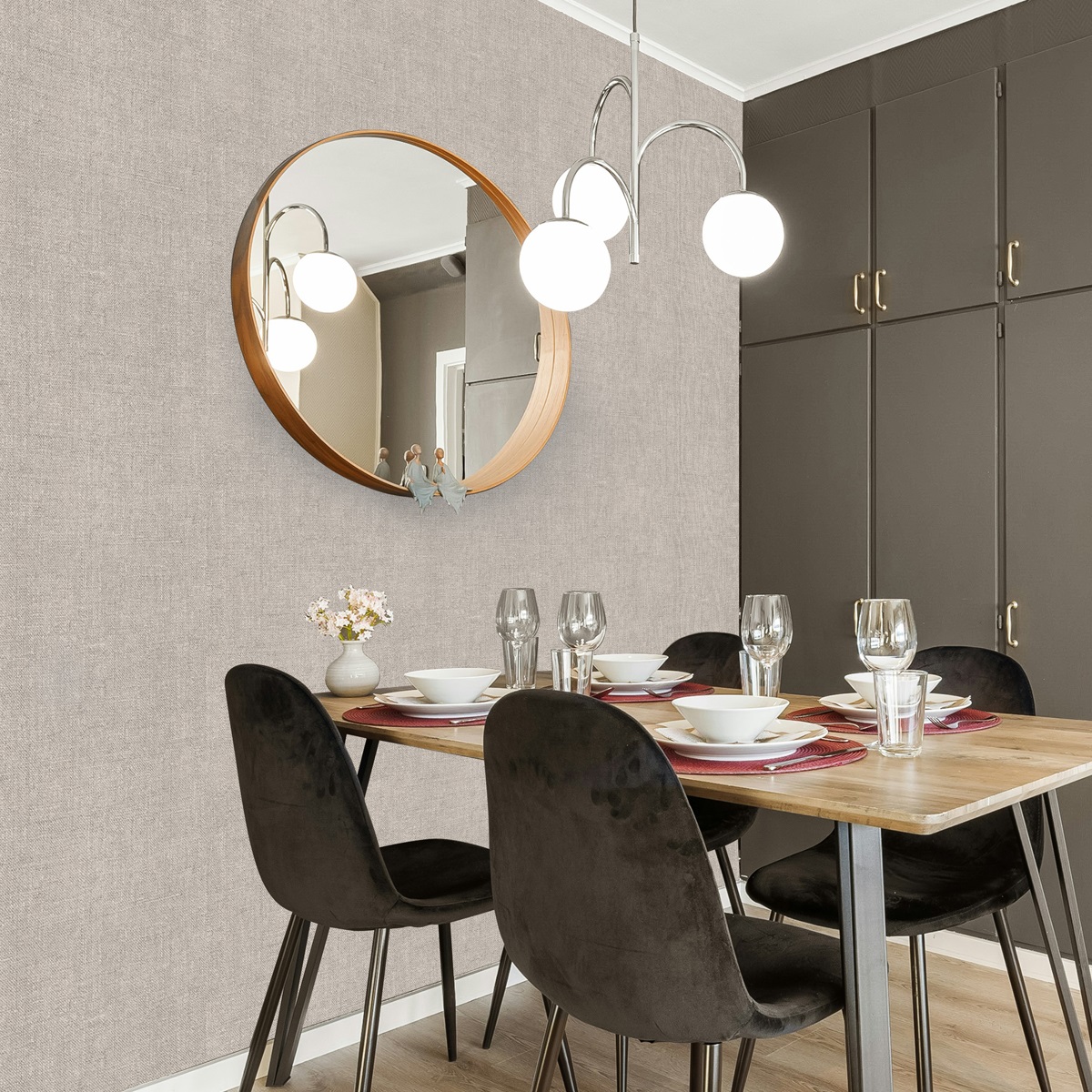 Обои Green Walls Valheim С40 4151 02 светлые серые рогожка 1,06х10,05 м