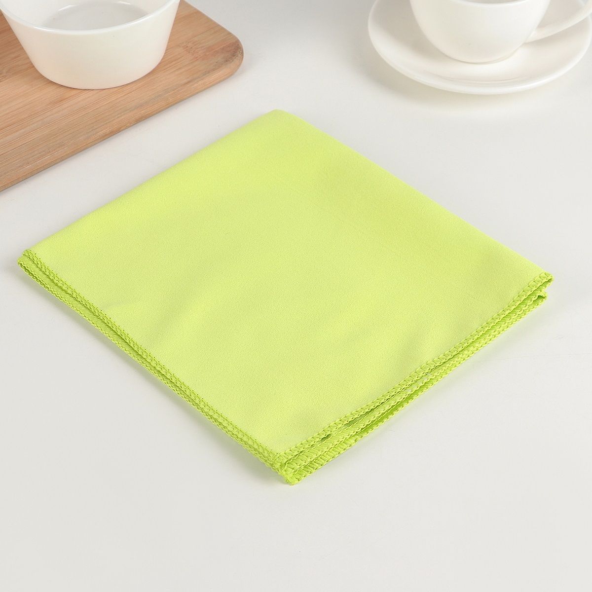 Салфетка д/стёкол и зеркал Горный хрусталь 360х400мм из микрофибры БЕЛАЯ КВЕТКА