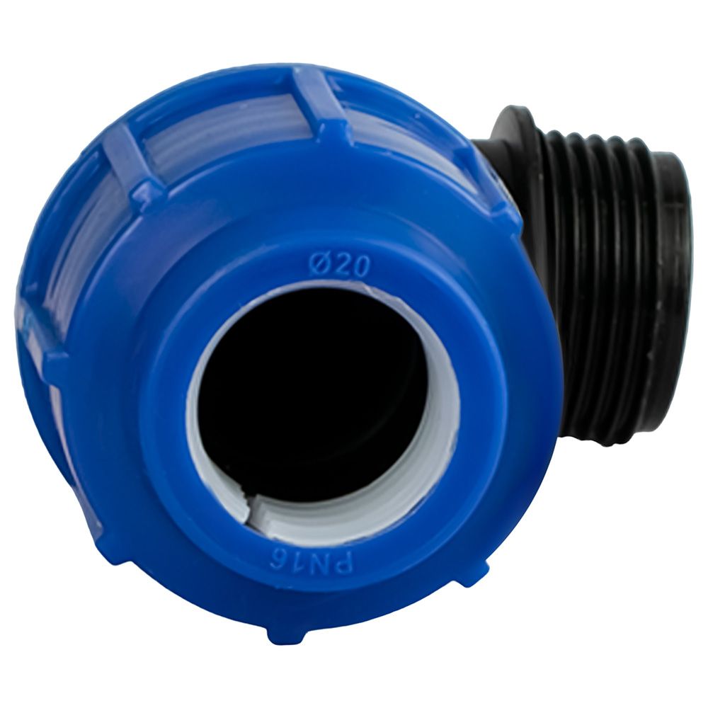 Отвод ПЭ 20 мм х 3/4" НР