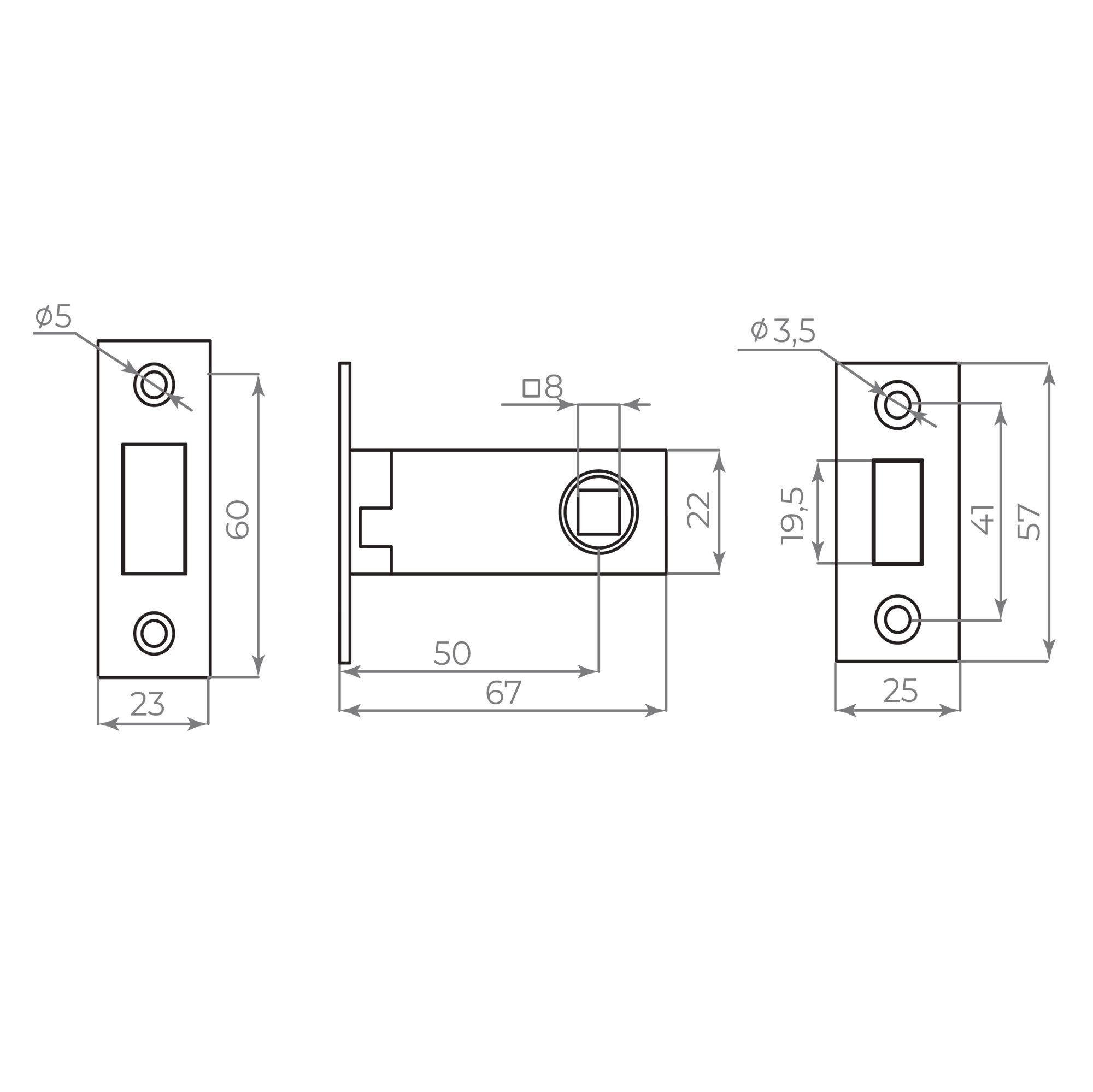 Защелка магнитная Ajax MAGNLN50-8 BL черный