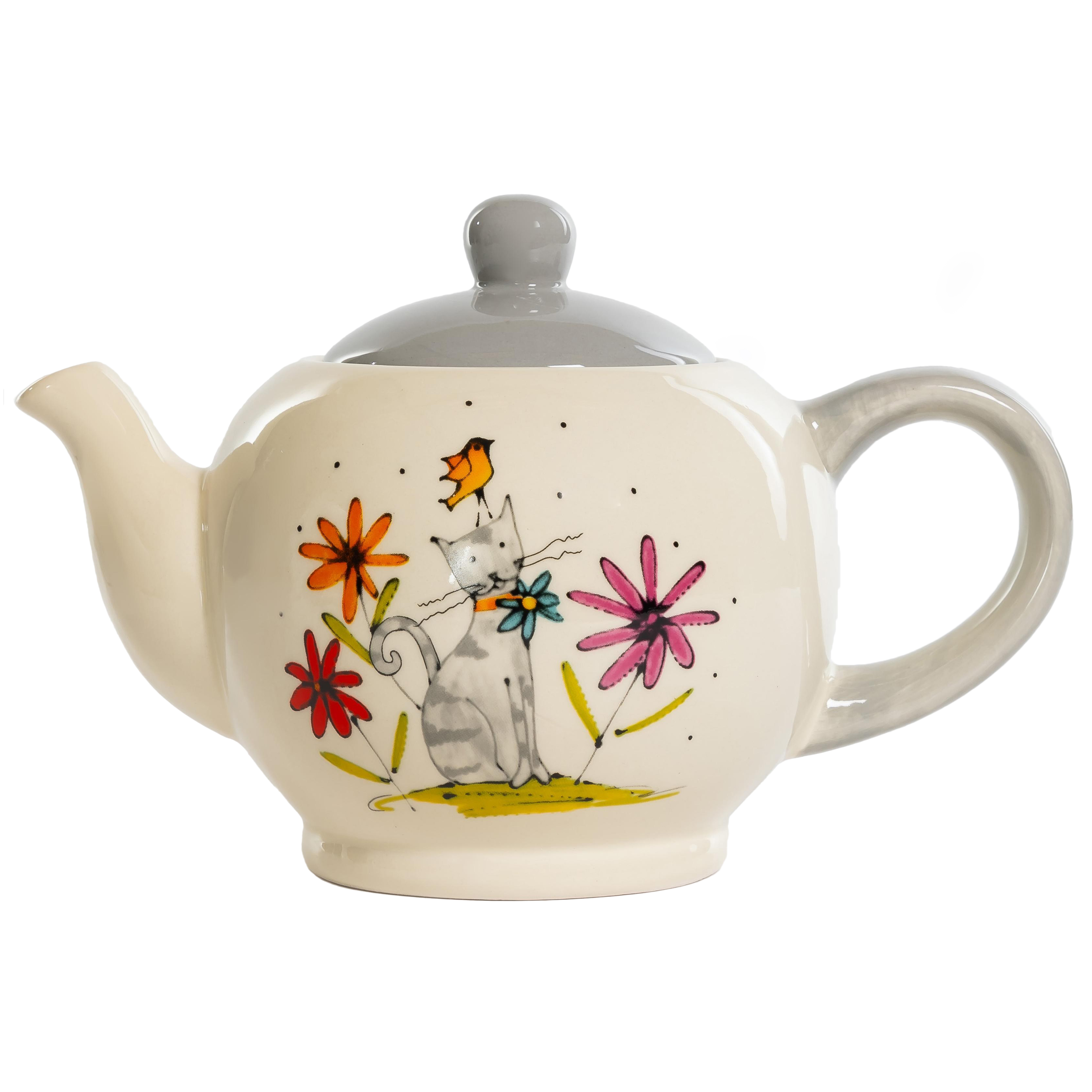 Чайник заварочный Cерый кот 950 мл доломит