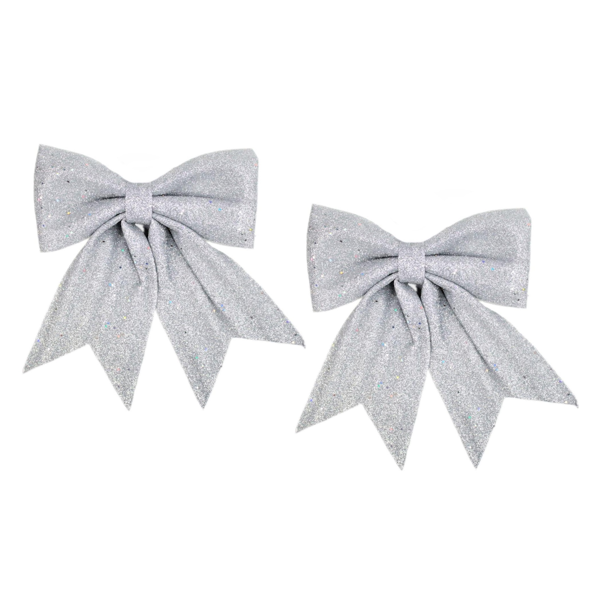 Украшение новогоднее Моя Елочка Бантики 12х13 см серебро 2 шт 10121-2440-1