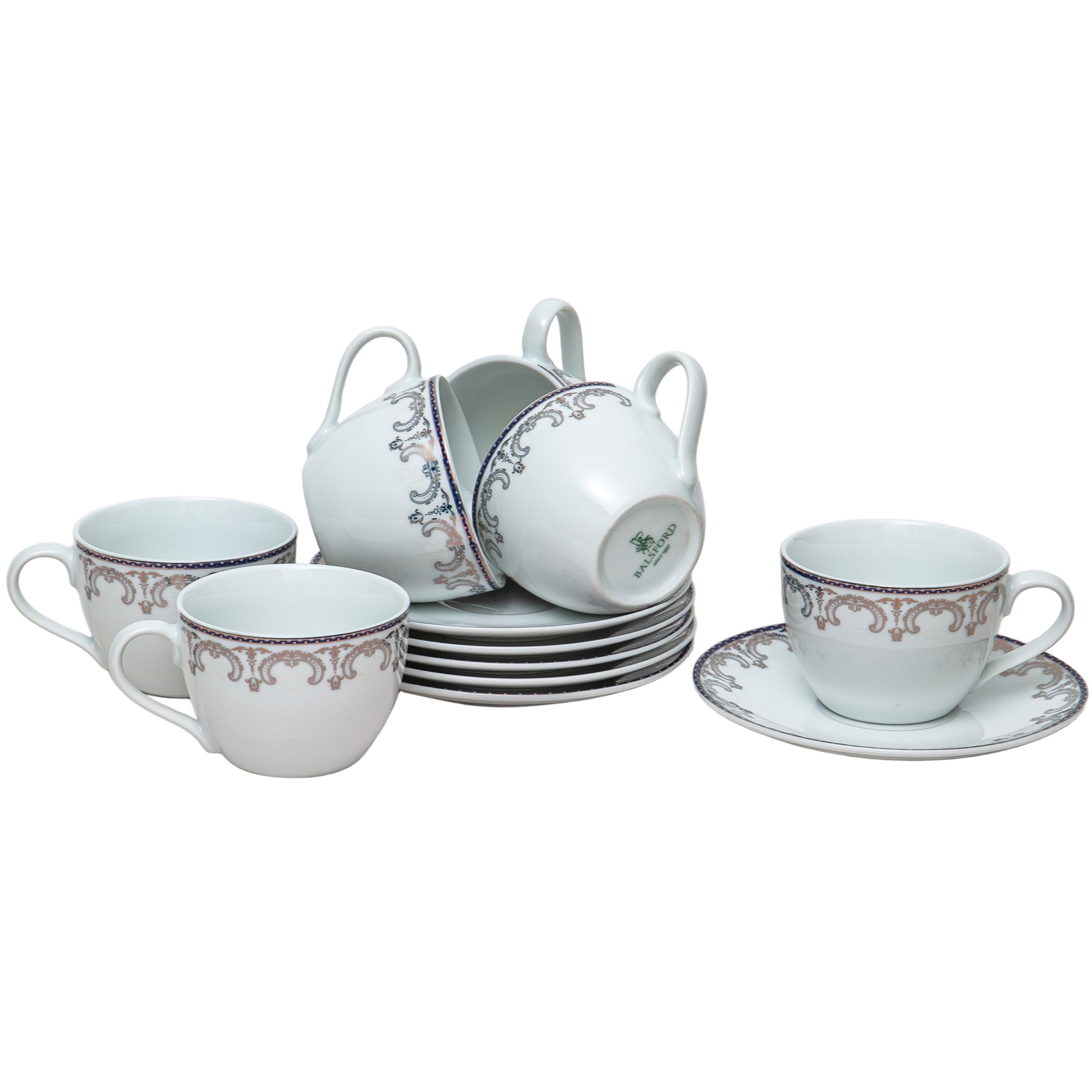 Набор чайный Balsford Бристоль Кевин на 6 персон 12 предметов 220 мл фарфор 106-03035