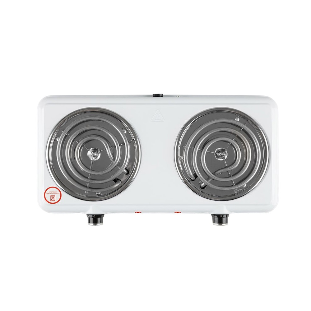 Плитка электрическая Homestar HS-1109 2 конфорки спираль 1кВт+1кВт белая