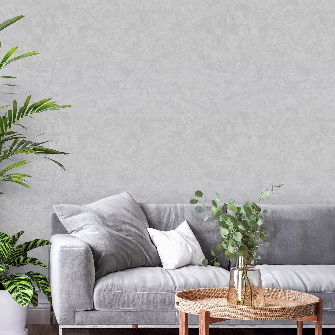 Обои Palitra Home Friburg HC72440-44 серые штукатурка 1,06х10,05 м