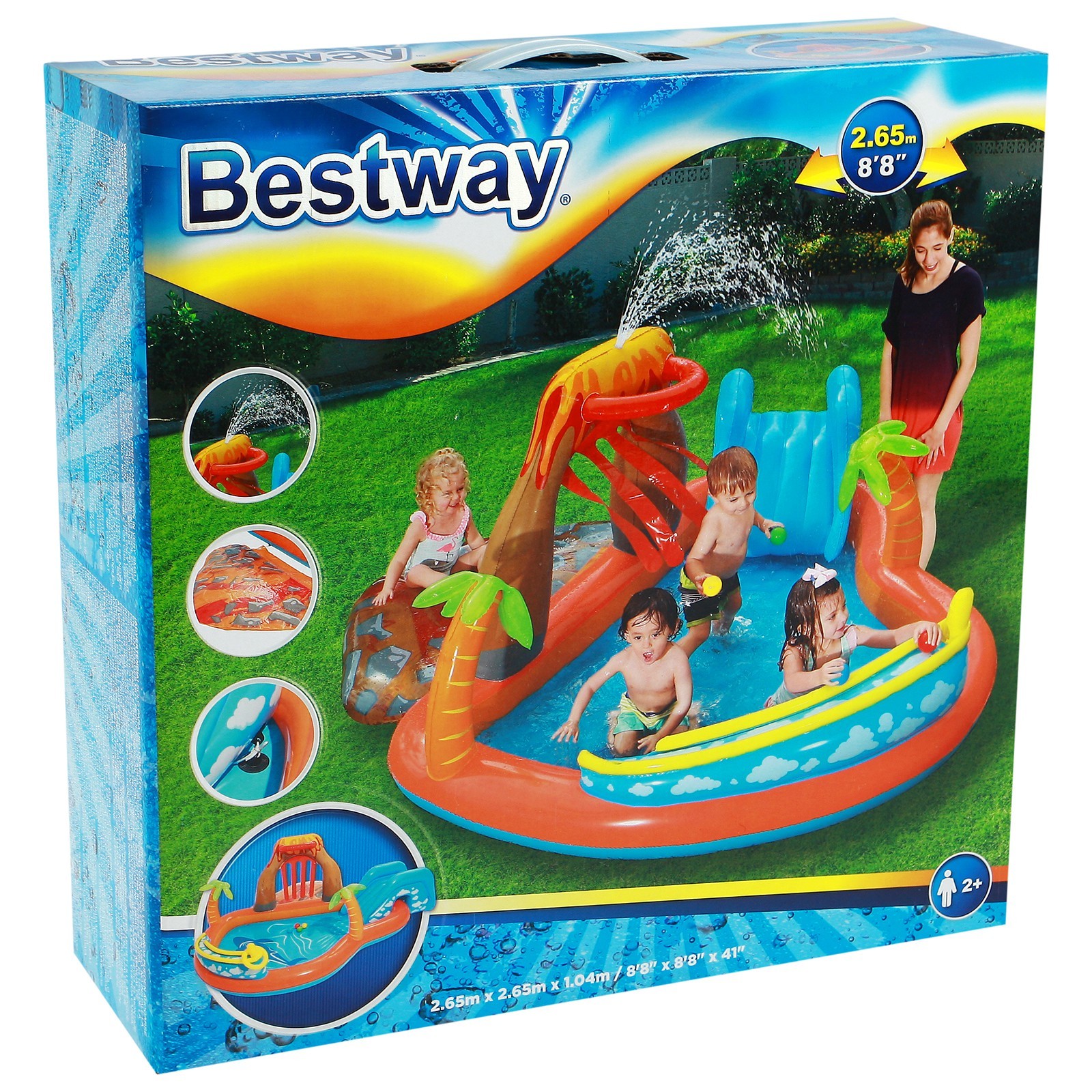 Игровой центр 265х265х104 см 208 л Bestway Lava Lagoon 53069