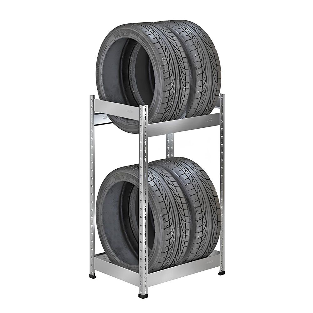 Стеллаж металлический 688х1153х525 мм для хранения 4 шин оцинкованный