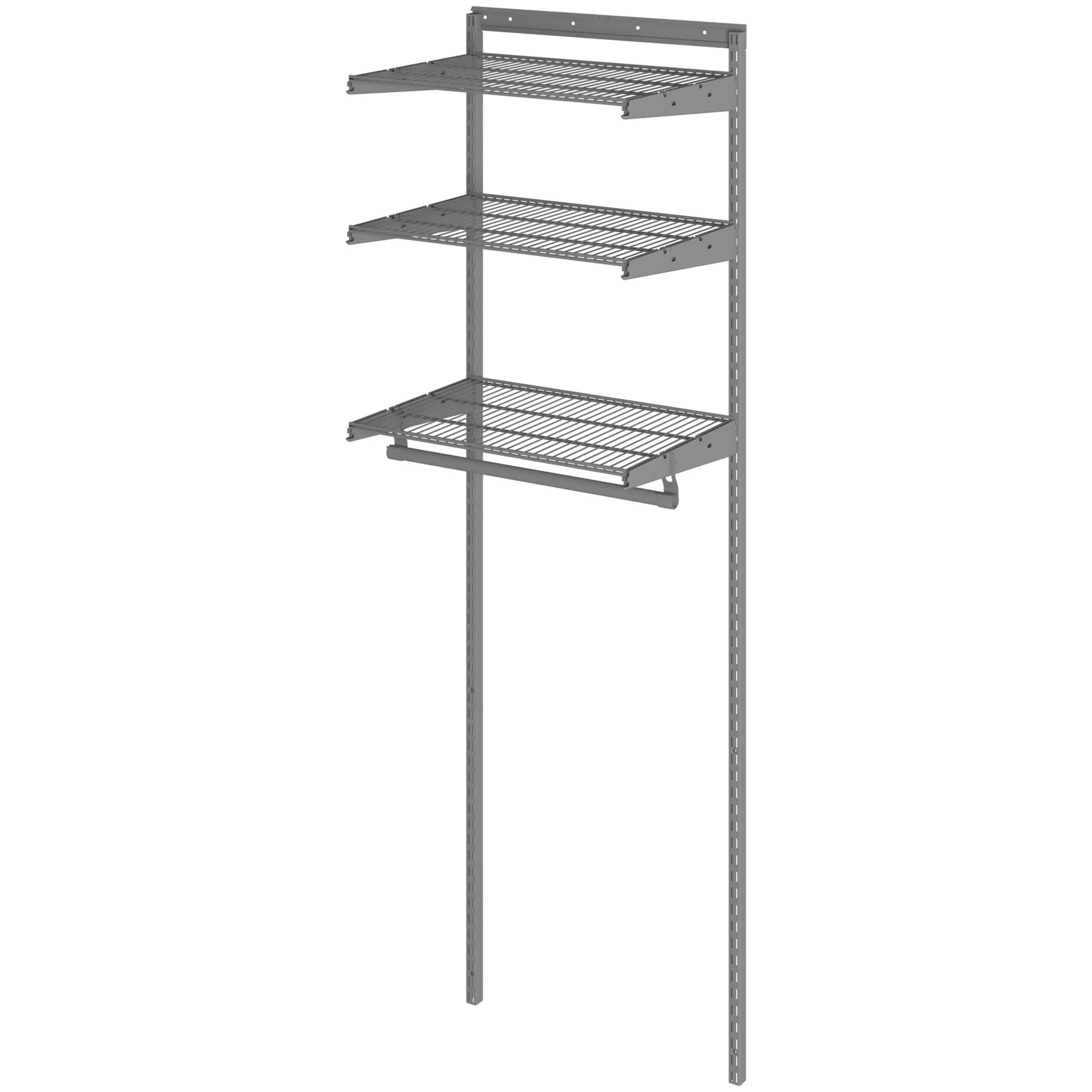 Гардеробная система Практик Home Basic G60 650х2050х450 мм графит