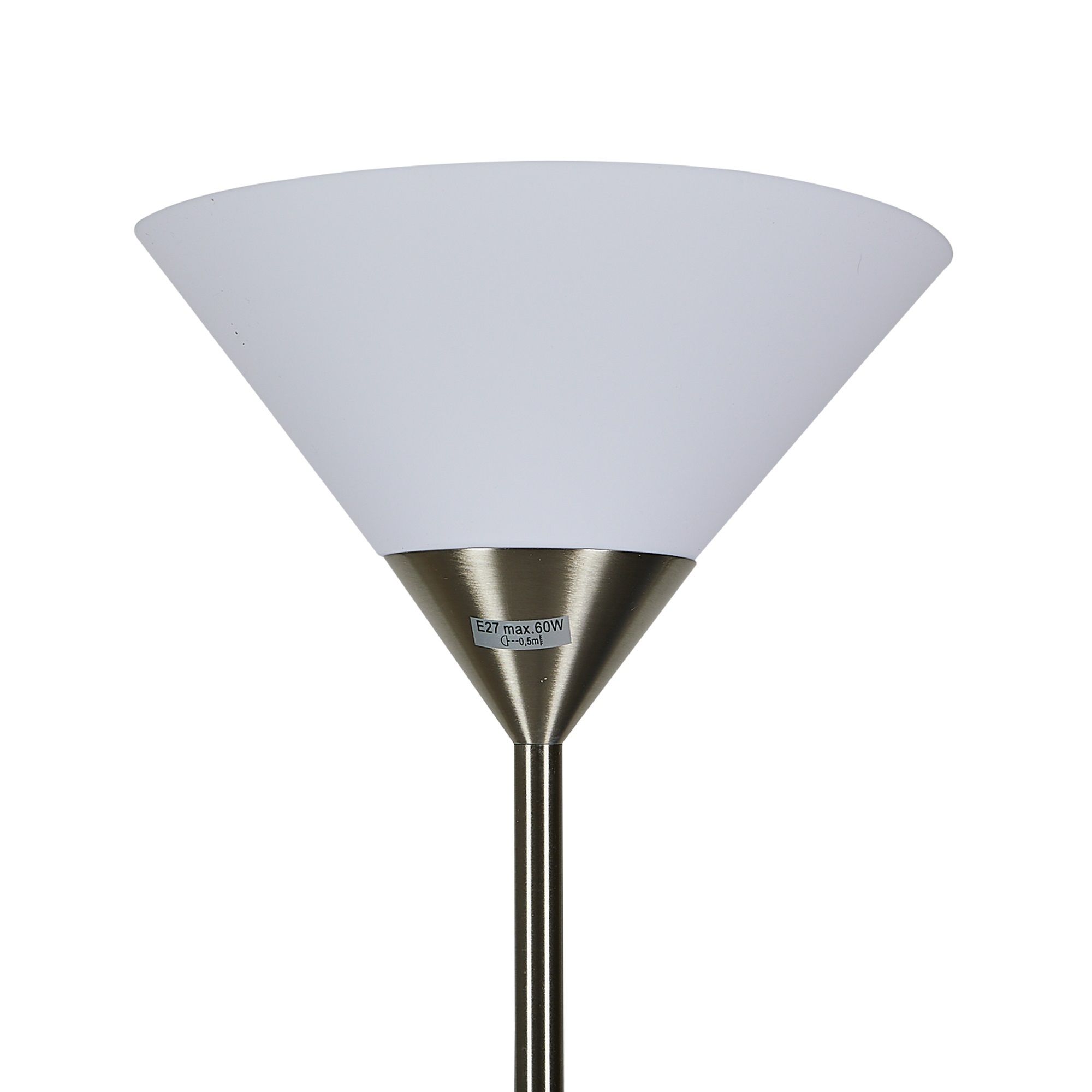 Торшер UML-T520 E27+E14 silver/white