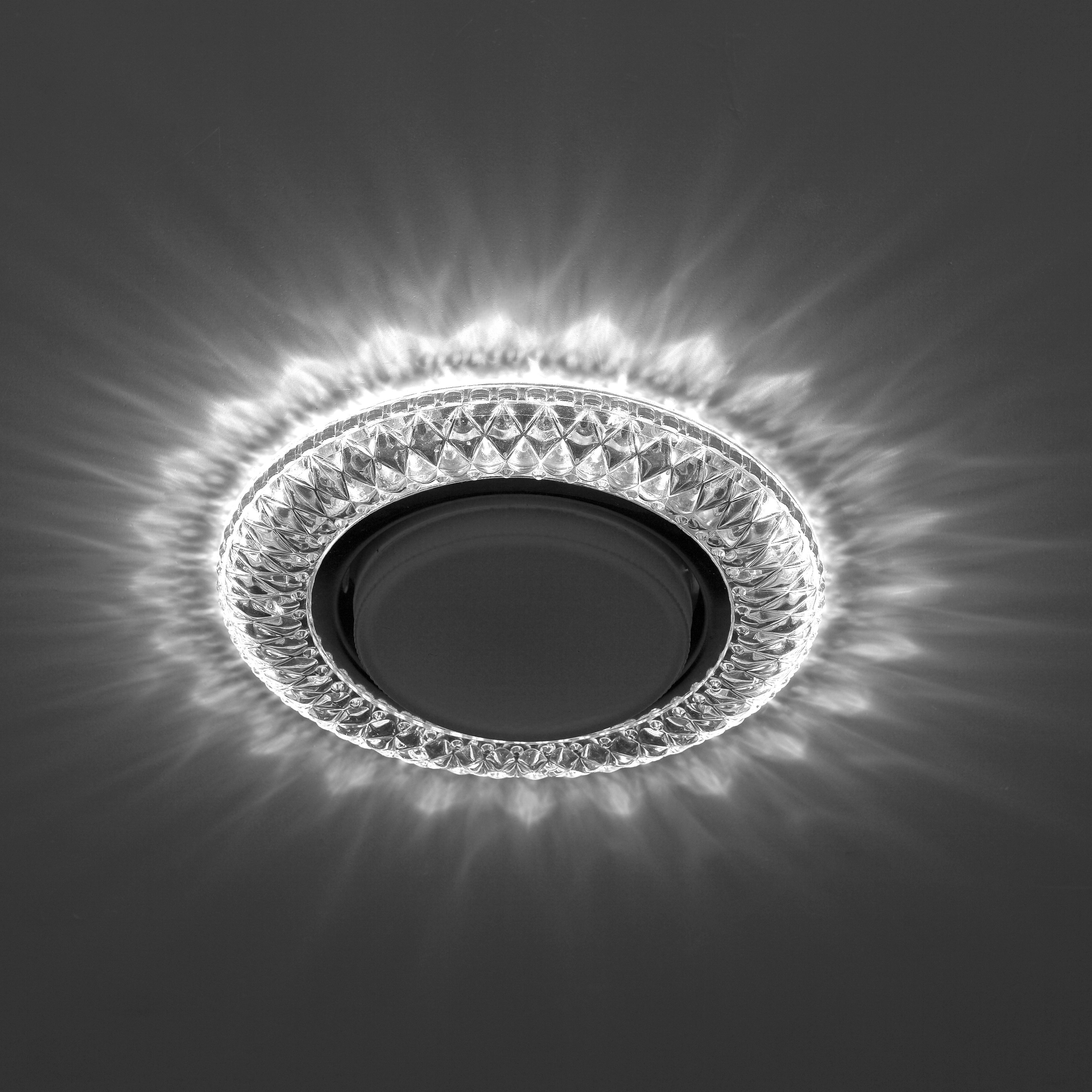 Светильник встраиваемый Эра DK LD23 SL/WH GX53 15Вт прозрачный cо светодиодной подсветкой