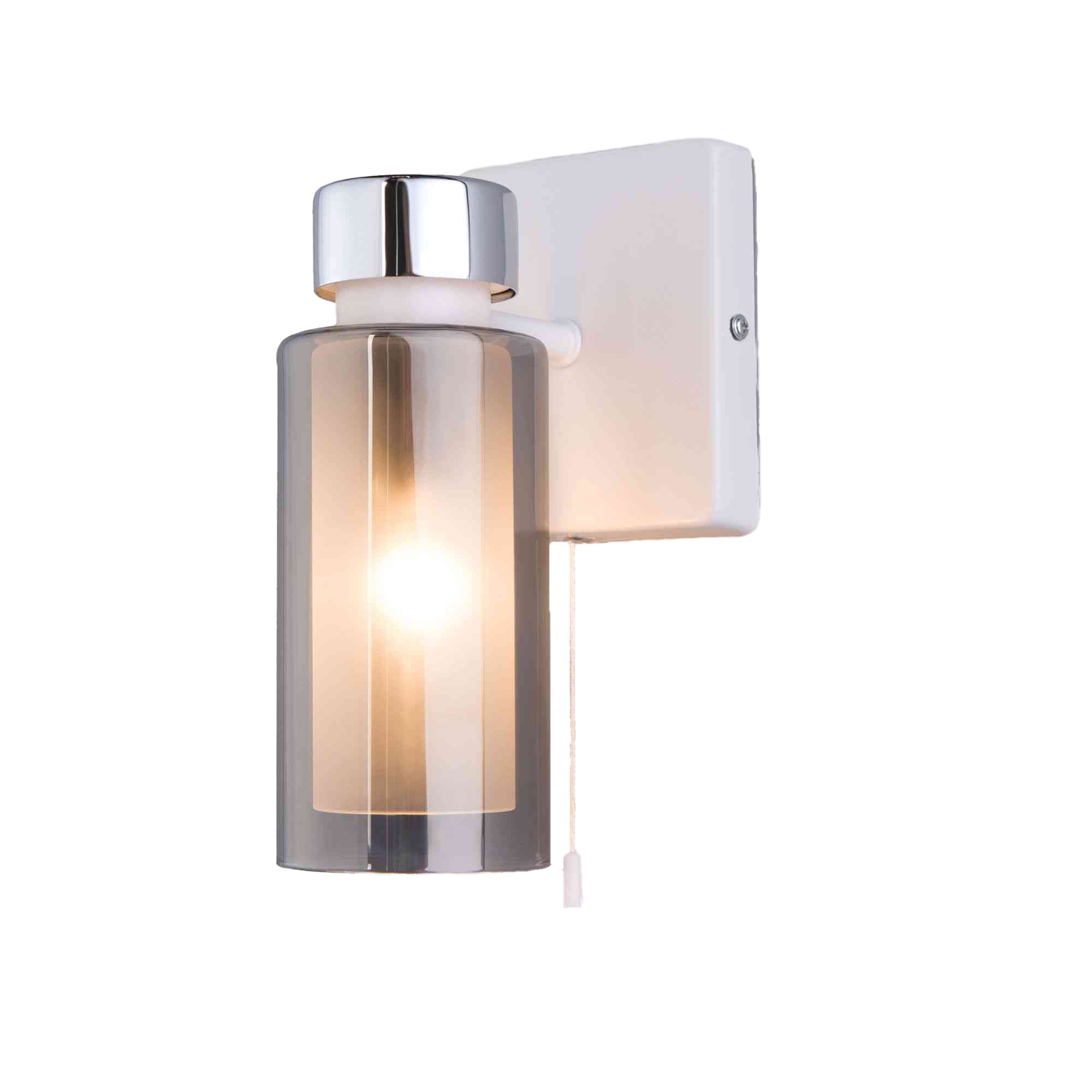 Светильник настенный 74338/1W CH+WH 40Вт E14 d13,5 см h22,5 см хром/белый