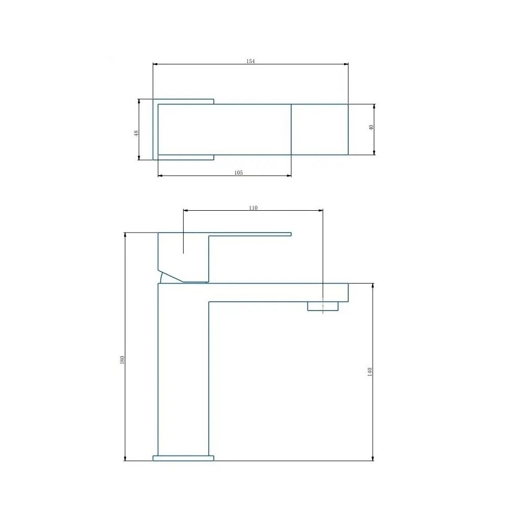 Смеситель для раковины Haiba HB10803-7 однорычажный высокий черный
