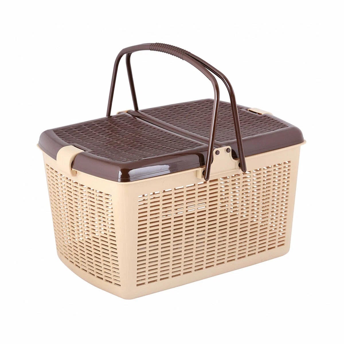 Корзина для пикника 44,5х34х25 см бежево-коричневая