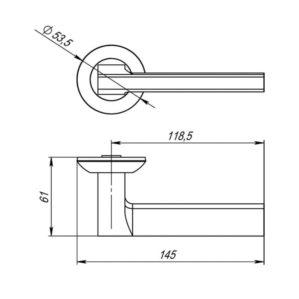 Ручка раздельная R.TL54.Blade BL-24 черная