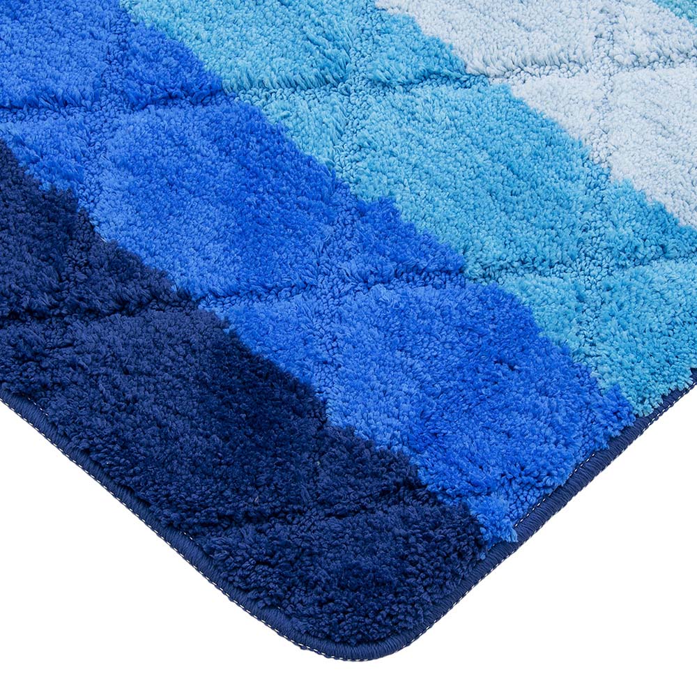 Коврик для ванной комнаты 50х80 см арт.HY-C19002 Альберта синий