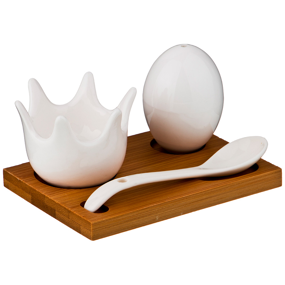 Набор для завтрака Lefard Native 3 предмета ложка солонка подставка для яйца 11,5х8х6,5 см 587-119