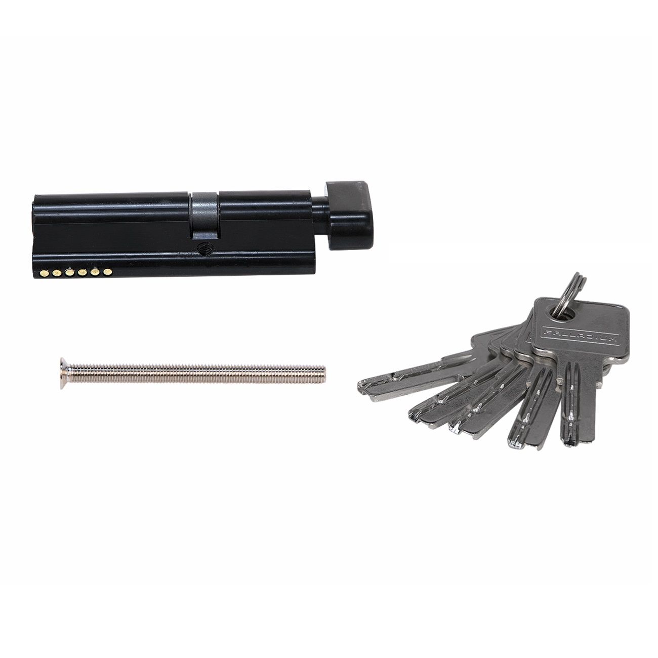 Механизм цилиндровый 90 мм с вертушкой Palladium Pragmatic ZN 90 C BK BL черный