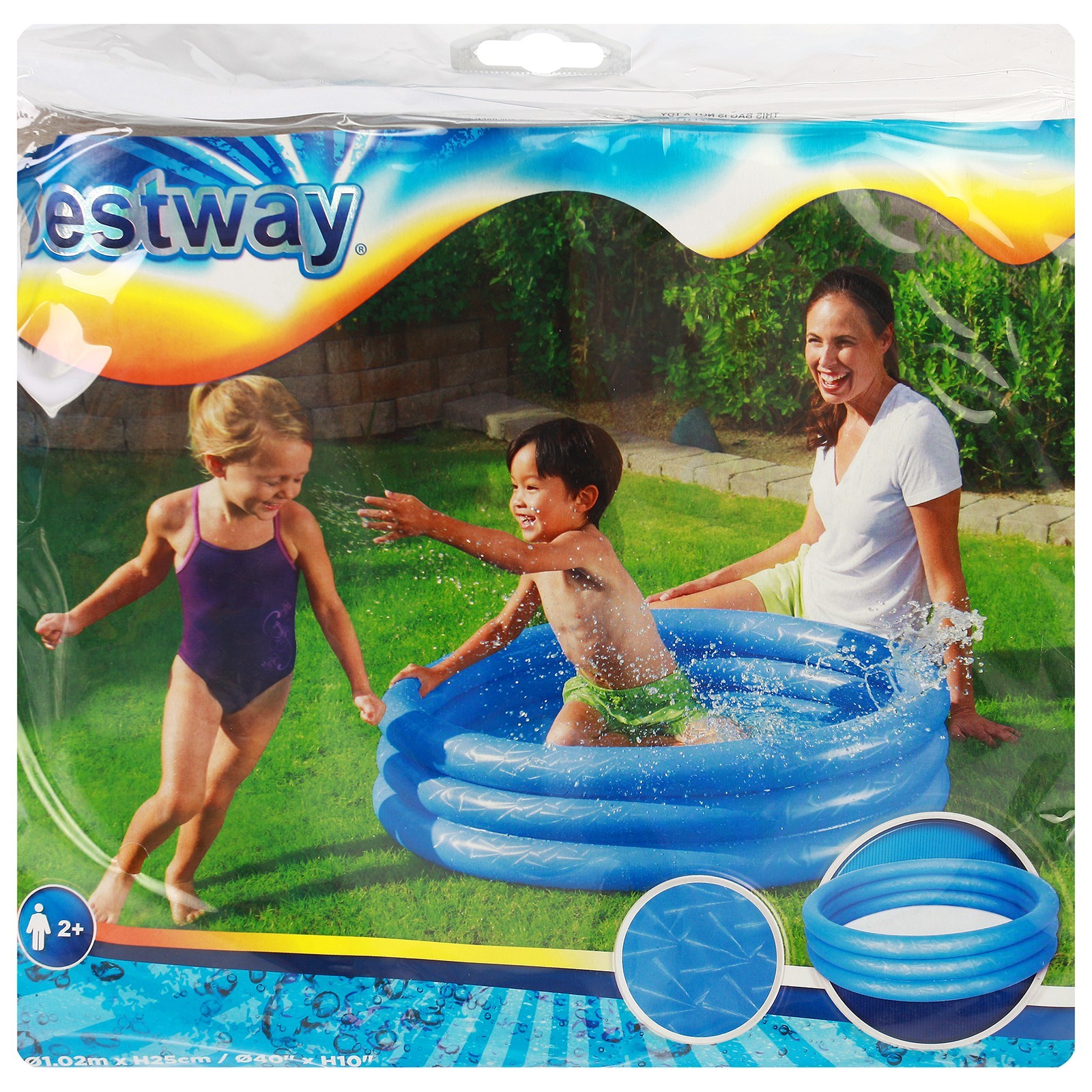 Бассейн детский надувной круглый 102х25 см 101 л Bestway Play 51024
