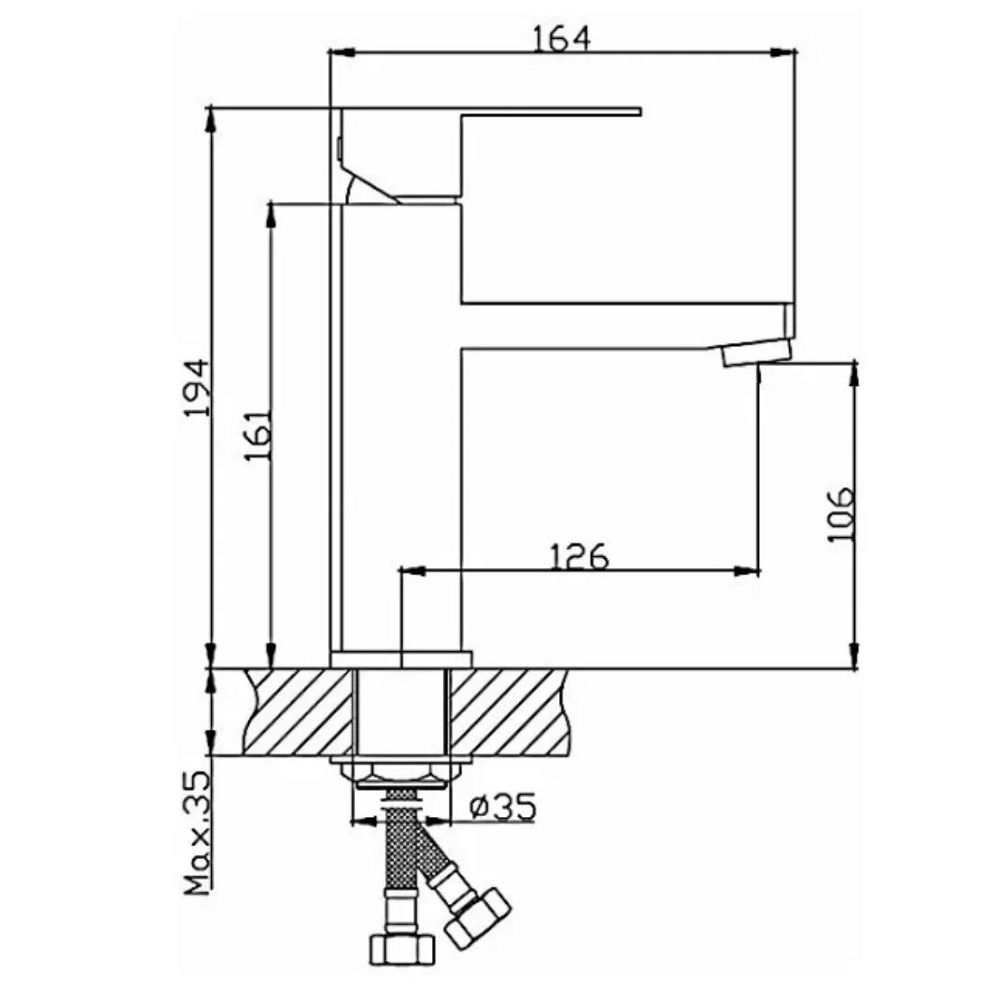 Смеситель для раковины Haiba HB10803 однорычажный