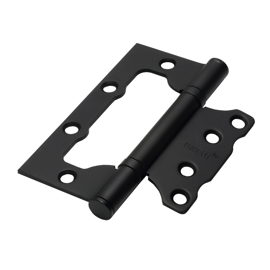 Петля без врезки Rucetti RFHN-100х75х2,5 BL с подшипником черная 1 шт