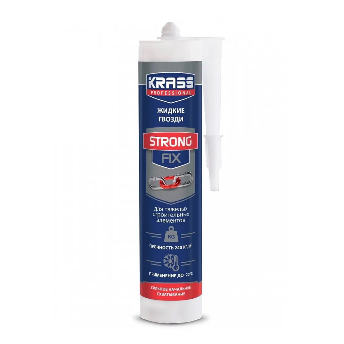 Клей жидкие гвозди для тяжелых элементов Krass ЖГ StrongFix 280 мл