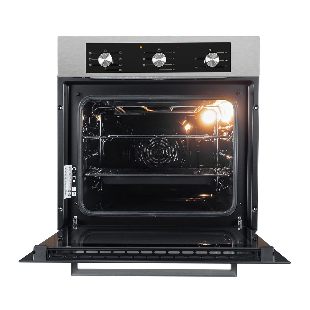 Шкаф духовой электрический Lex EDM 073 Ix 7 функций 595х595х530 мм