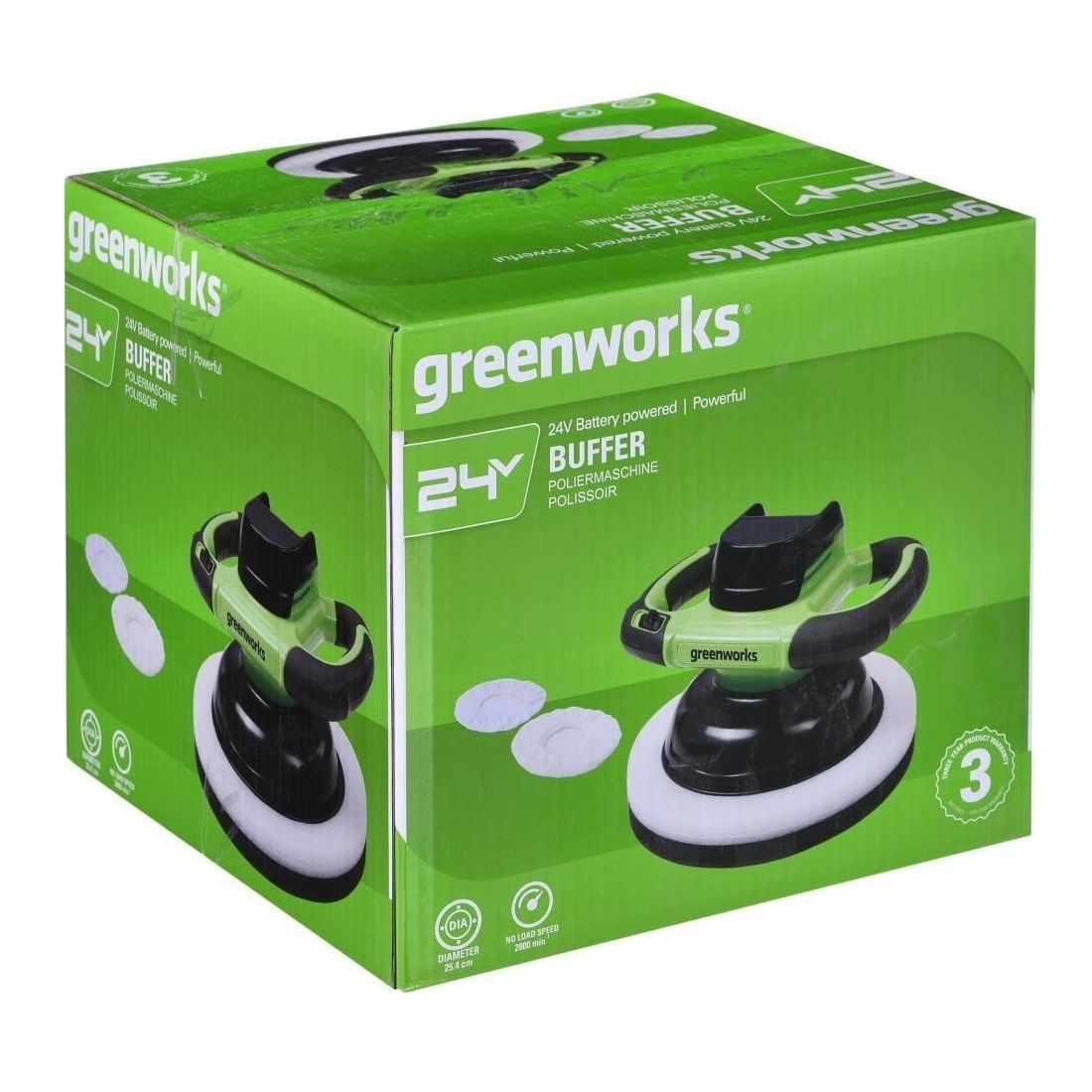 Шлифмашина полировальная аккумуляторная Greenworks G24BU10 24В без АКБ и ЗУ