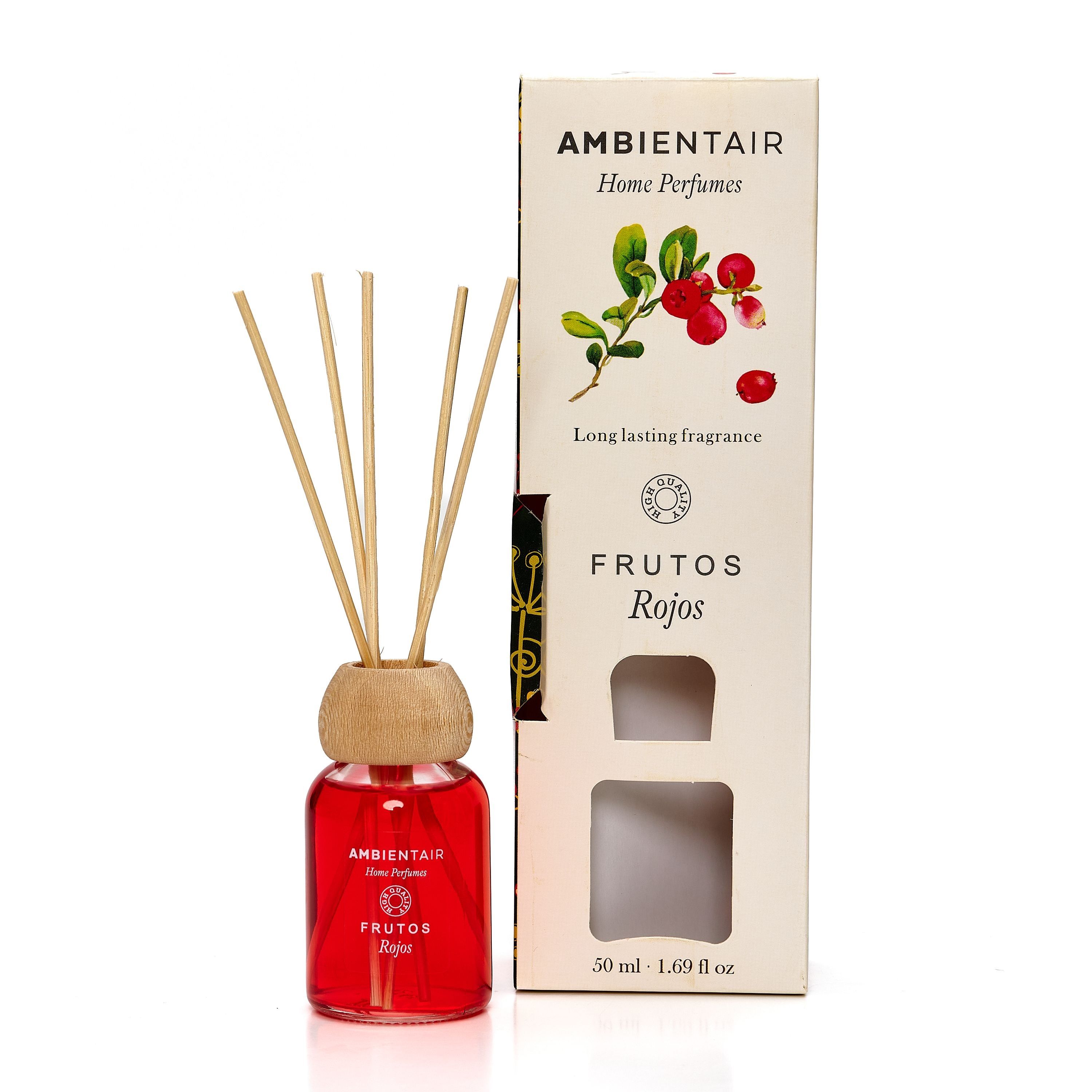 Аромадиффузор с палочками Ambientair Frutos Rojos Красные фрукты 50 мл