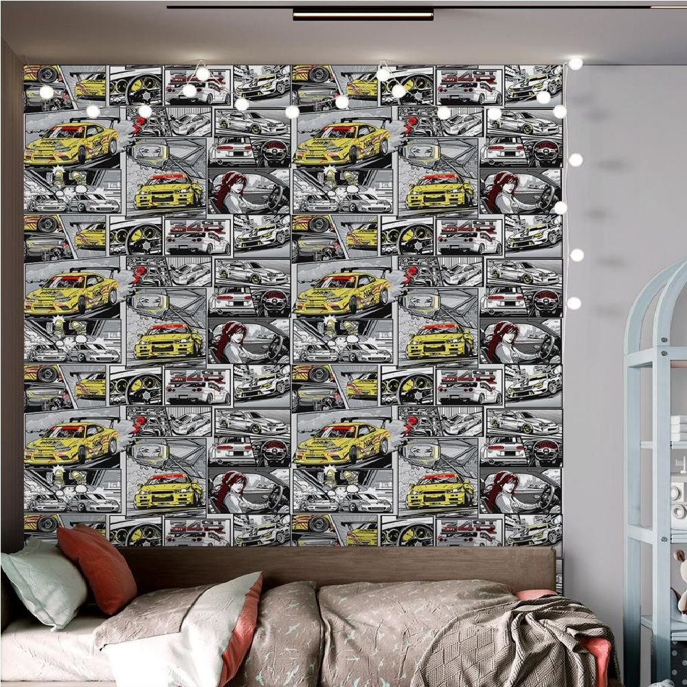 Обои Саратовские С40 Драйв 05 4027 1,05х10,05 м серый