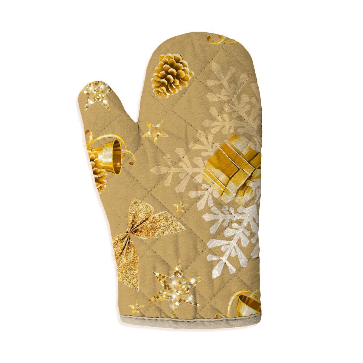 Прихватка-рукавица рогожка Vse Doma 18х28 см 60320-1 Сказочное Рождество